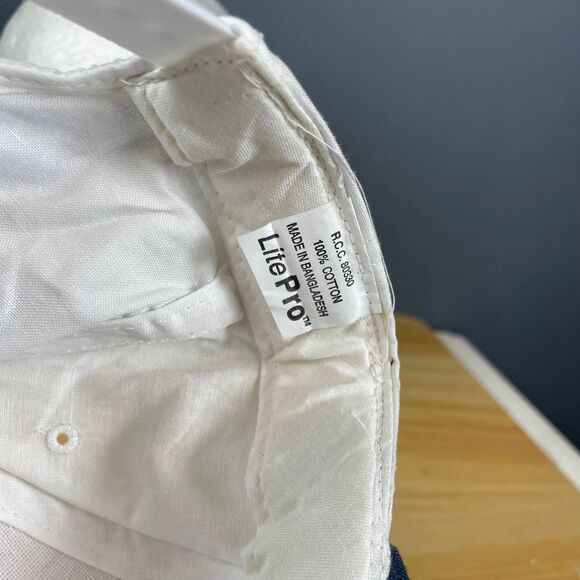 LitePro American Trucker Men's Hat Beige Navy Blue Snapback Cap Casual Outdoor - Picture 10 of 10